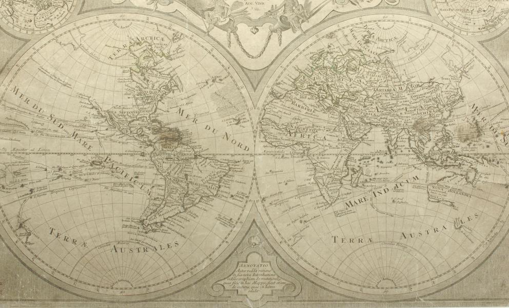 Grote historische wereldkaart